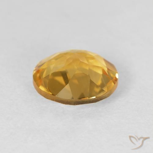 Citrino Laranja Dourada Natural 1.63ct, Redondo, VVS