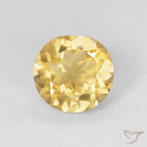 1.92ct Natural ouro médio Citrino, Redondo, VVS