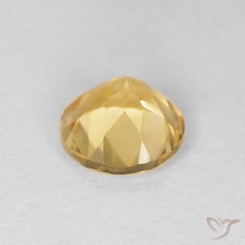 Citrino Ouro Natural 1.23ct, Redondo, VVS
