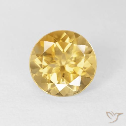 1.73ct Natural ouro médio Citrino, Redondo, VVS
