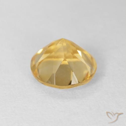 Citrino ouro médio Natural 1.73ct, Redondo, VVS