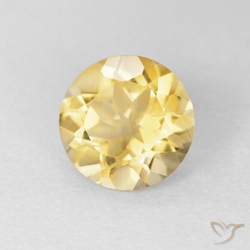 Citrino Ouro Natural 1.72ct, Redondo, VVS