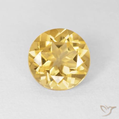 1.58ct Natural Ouro Citrino, Redondo, VVS
