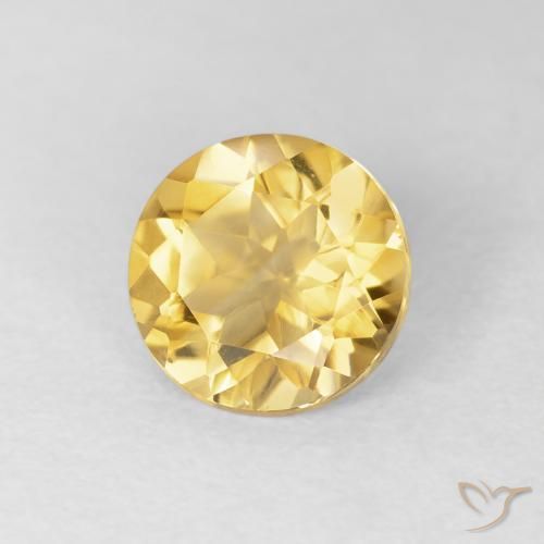 Citrino Ouro Natural 1.58ct, Redondo, VVS