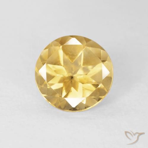 1.62ct Natural ouro médio Citrino, Redondo, VVS
