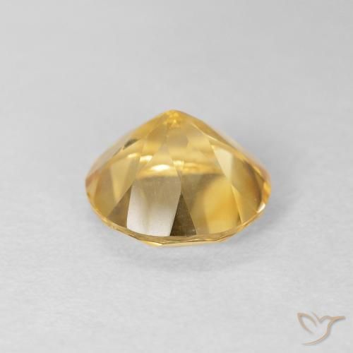 Citrino ouro médio Natural 1.62ct, Redondo, VVS