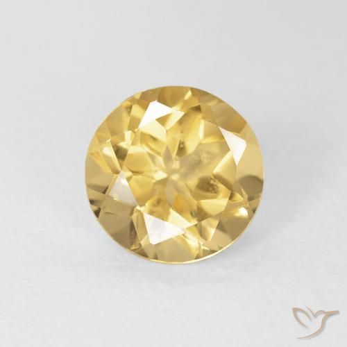 1.55ct Natural Ouro Citrino, Redondo, VVS