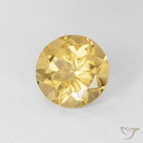 Citrino Ouro Natural 1.55ct, Redondo, VVS