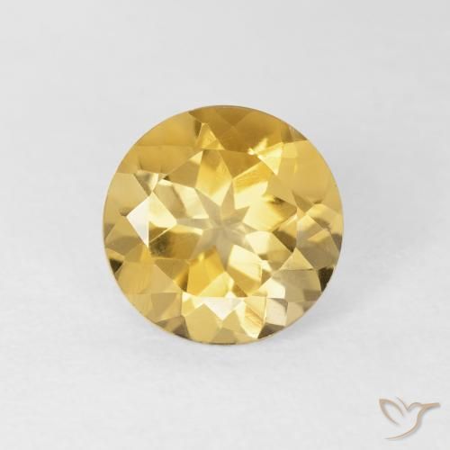 1.91ct Natural Ouro Citrino, Redondo, VVS