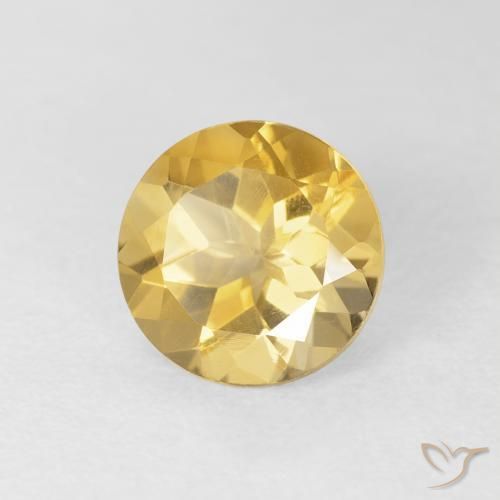 Citrino Ouro Natural 1.91ct, Redondo, VVS