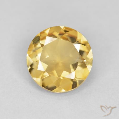 1.49ct Natural ouro profundo Citrino, Redondo, VVS