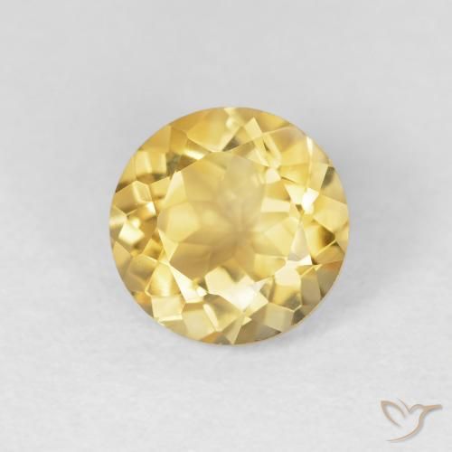 Citrino Luz amarela Natural 1.67ct, Redondo, VVS
