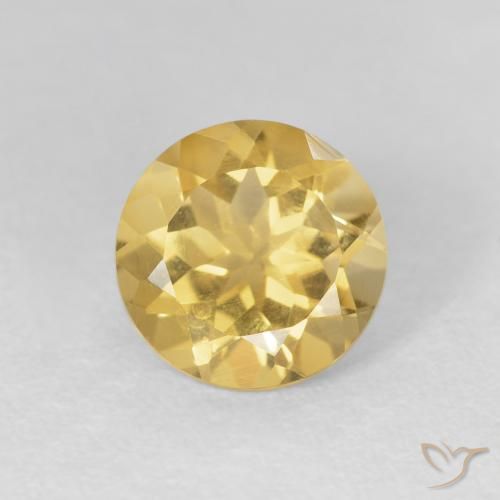 1.78ct Natural ouro médio Citrino, Redondo, VVS