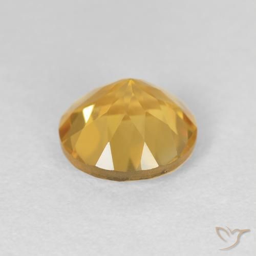 Citrino ouro médio Natural 1.78ct, Redondo, VVS