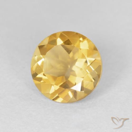 Citrino Dourado Natural 1.73ct, Redondo, VVS