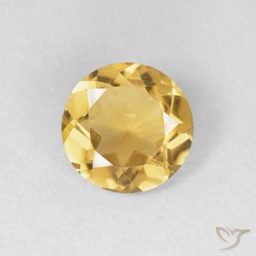 1.10ct Natural ouro médio Citrino, Redondo, VVS
