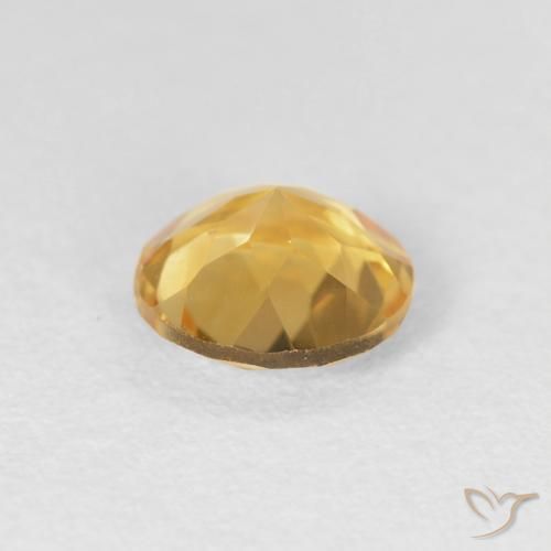 Citrino ouro médio Natural 1.10ct, Redondo, VVS