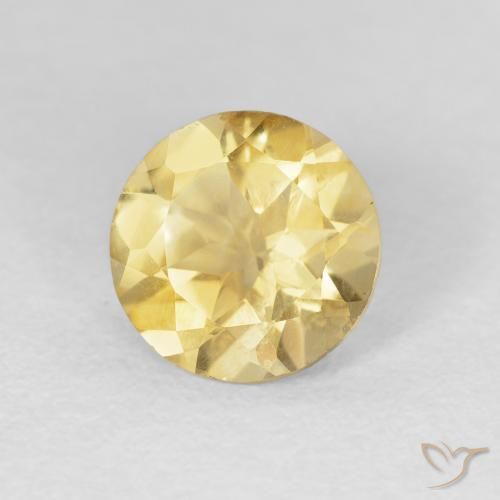 Citrino Dourado Natural 1.63ct, Redondo, VVS