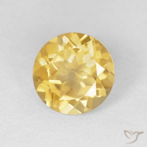 Citrino Laranja Dourada Natural 1.89ct, Redondo, VVS