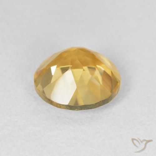 Citrino Laranja Dourada Natural 1.89ct, Redondo, VVS
