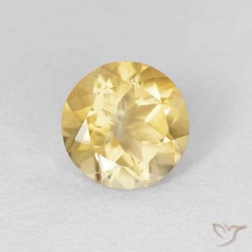 1.14ct Natural Luz Dourada Citrino, Redondo, VVS