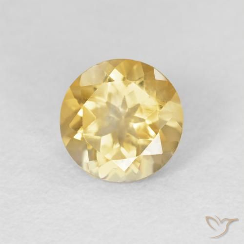 Citrino Luz Dourada Natural 1.14ct, Redondo, VVS