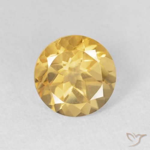 1.97ct Natural Ouro Citrino, Redondo, VVS