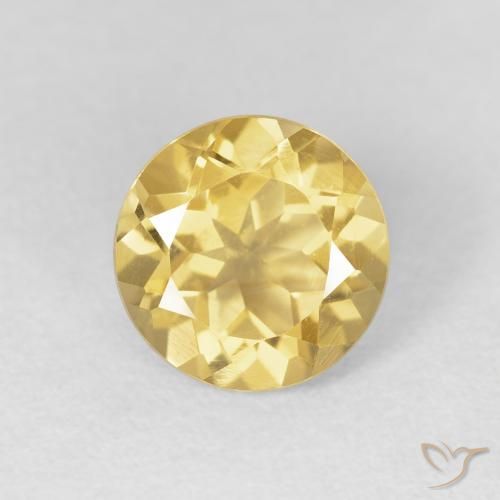1.94ct Natural Laranja Dourada Citrino, Redondo, VVS