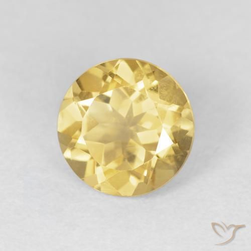 Citrino Laranja Dourada Natural 1.94ct, Redondo, VVS