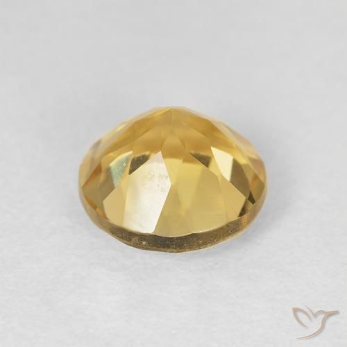 Citrino Laranja Dourada Natural 1.94ct, Redondo, VVS