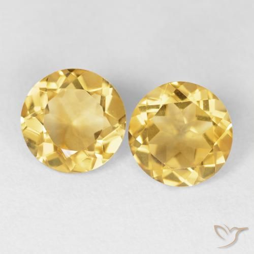 3.25ctw Natural Dourado médio Citrino, Redondo, VVS
