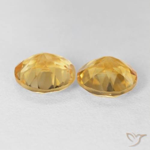 Pedras preciosas de Citrino Dourado médio natural de 3.25 ct, Redondo, VVS
