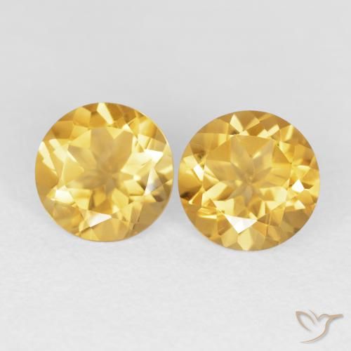 3.45ctw Natural Dourado Citrino, Redondo, VVS
