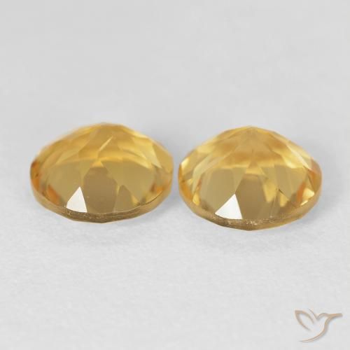Pedras preciosas de Citrino ouro médio natural de 3.76 ct, Redondo, VVS