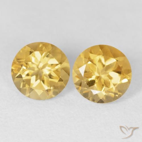2.45ctw Natural Ouro Citrino, Redondo, VVS