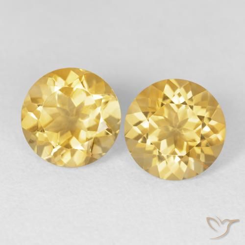3.68ctw Natural Ouro Citrino, Redondo, VVS