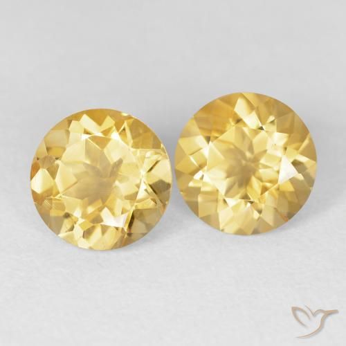 Pedras preciosas de Citrino Ouro natural de 3.68 ct, Redondo, VVS