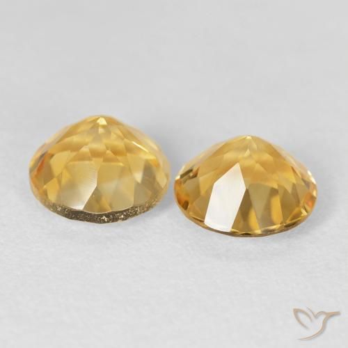 Pedras preciosas de Citrino Ouro natural de 3.68 ct, Redondo, VVS
