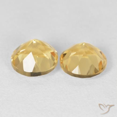 Pedras preciosas de Citrino Luz Dourada natural de 2.72 ct, Redondo, VVS