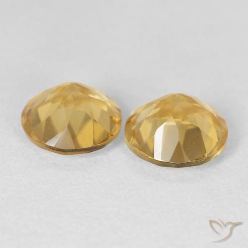 Pedras preciosas de Citrino Ouro natural de 3.45 ct, Redondo, VVS