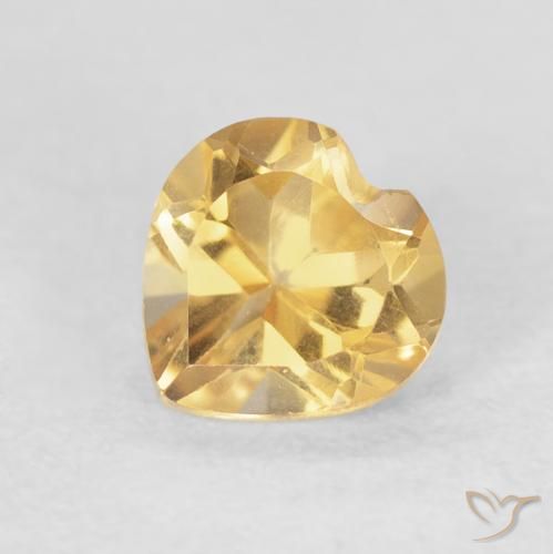 0.73ct Natural Ouro Citrino, Coração, VVS