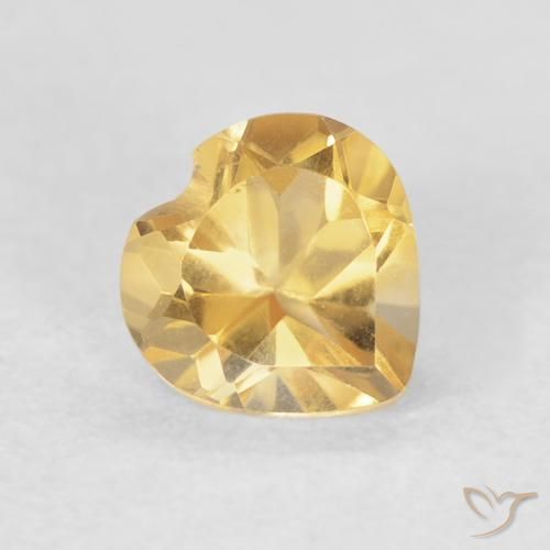 Citrino Ouro Natural 0.73ct, Coração, VVS
