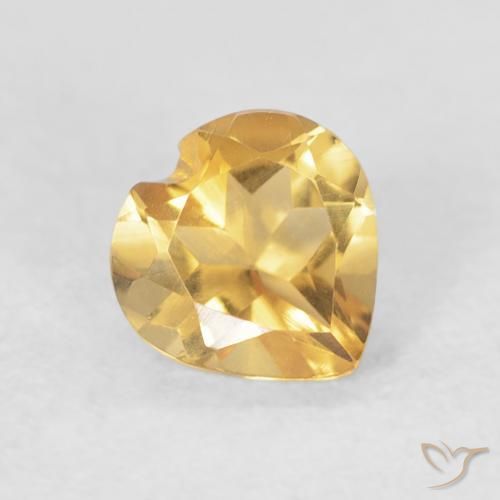 Citrino ouro médio Natural 0.66ct, Coração, VVS
