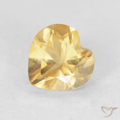 0.74ct Natural Ouro Citrino, Coração, VVS