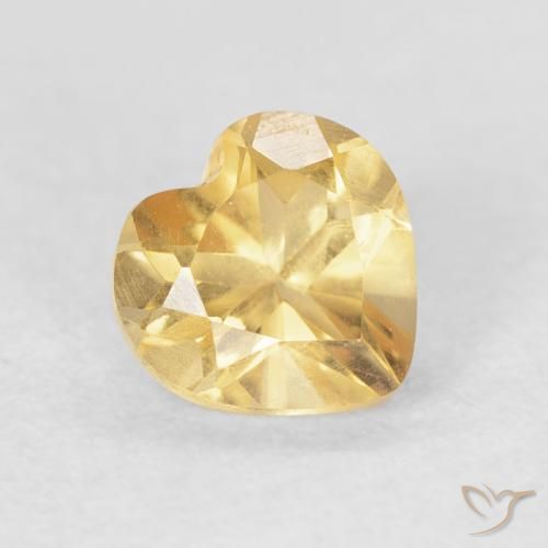 Citrino Ouro Natural 0.74ct, Coração, VVS