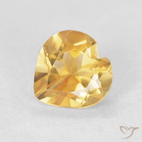 0.75ct Natural ouro médio Citrino, Coração, VVS