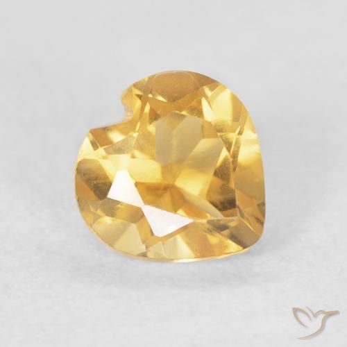 Citrino ouro médio Natural 0.75ct, Coração, VVS