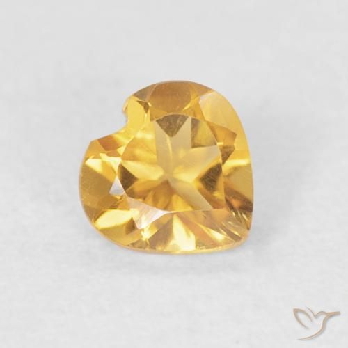 Citrino ouro médio Natural 0.38ct, Coração, VVS