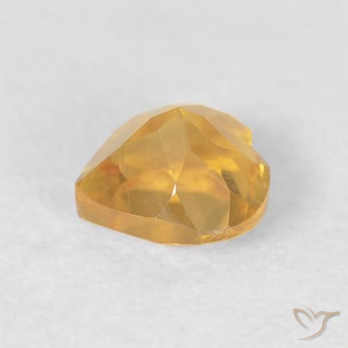 Citrino ouro brilhante Natural 0.45ct, Coração, VVS