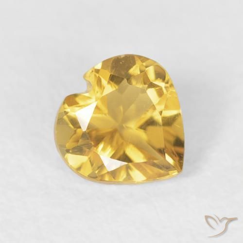 Citrino Dourado Natural 0.42ct, Coração, VVS